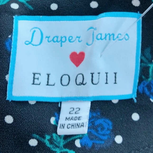 Plus size floral dot Draper James Eloquii dress - Picture 4 of 4